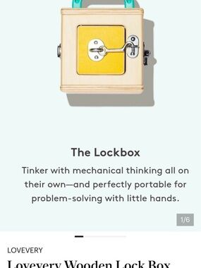 Love very Lockbox Wooden Toy - Portable Problem-Solving Activity